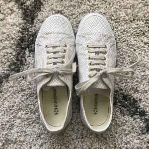 Superga Croc Linen Sneaker